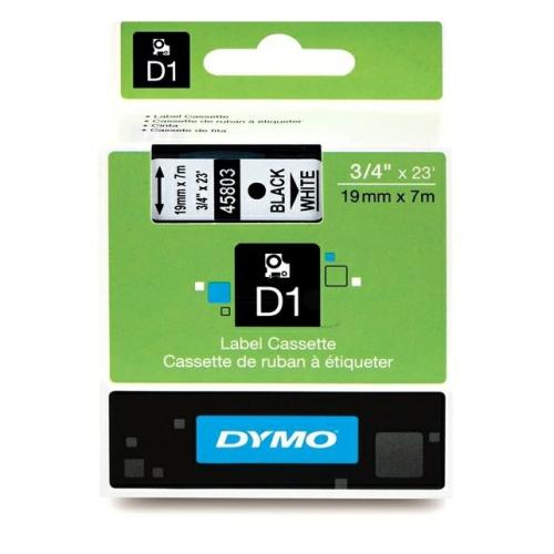 Dymo Etiketten schwarz auf weiss (45803 / S0720830), 19mm, laminiert