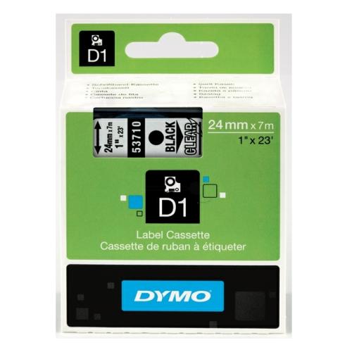 Dymo Etiketten schwarz auf transparent (53710 / S0720920), 24mm, laminiert