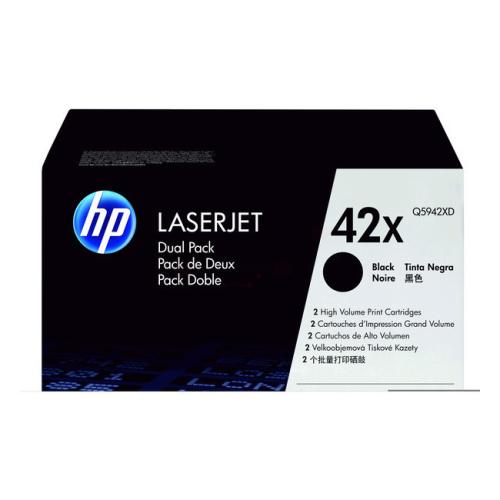 HP Toner schwarz (Q5942XD / 42XD) (Doppelpack, hohe Kapazität)