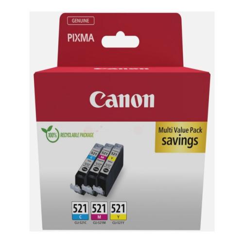 Canon Tintenpatrone Cyan / magenta / gelb (2934B010 / CLI521) (Multipack)