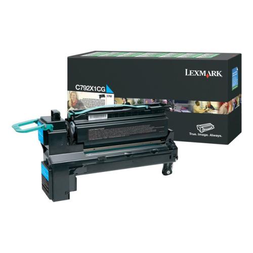 Lexmark Toner Cyan (C792X1CG / 0C792X1CG) (Return, hohe Kapazität)