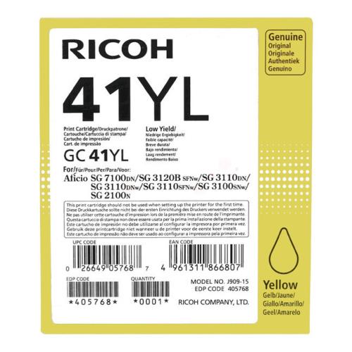 Ricoh Tintenpatrone gelb (405768 / GC41YL)