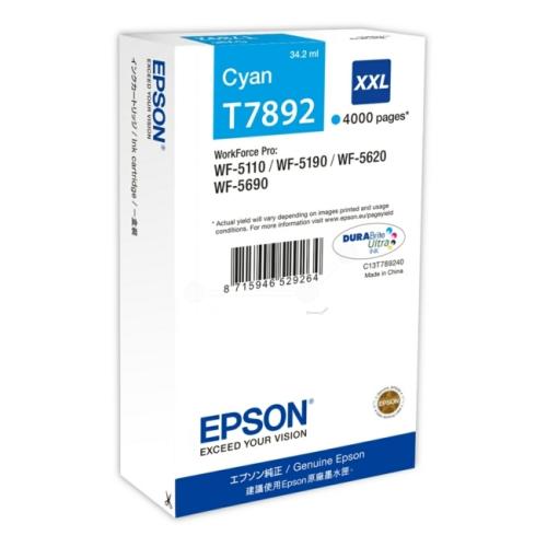 Epson Tintenpatrone Cyan (C13T789240 / T7892XXL) (hohe Kapazität)