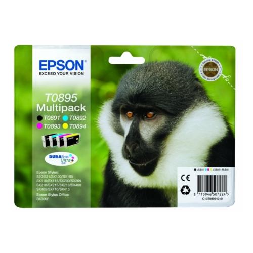 Epson Tintenpatrone schwarz / Cyan / magenta / gelb (C13T08954011 / T0895) (Multipack)