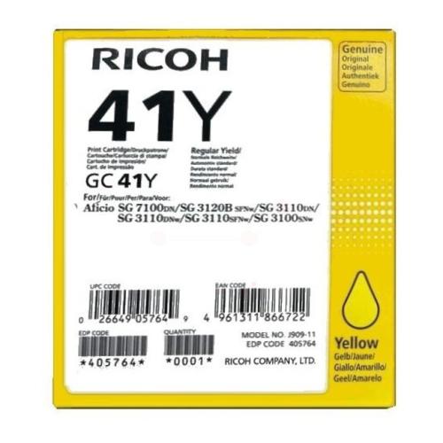 Ricoh Tintenpatrone gelb (405764 / GC41Y)