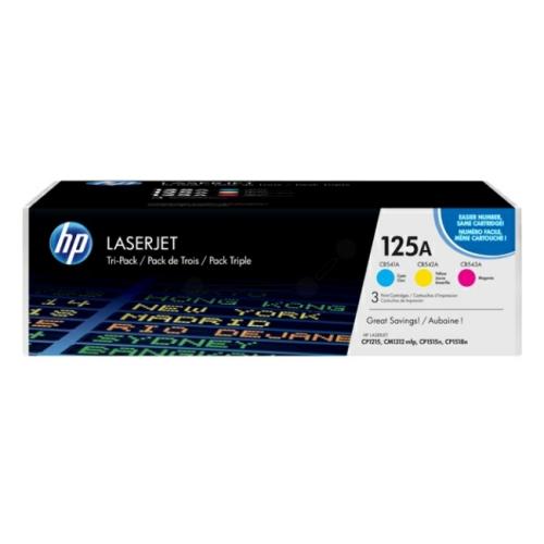 HP Toner Cyan / magenta / gelb (CF373AM / 125A) (Multipack)