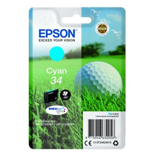 Epson Tintenpatrone Cyan (C13T34624010 / 34)