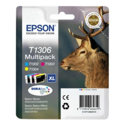 Epson Tintenpatrone Cyan / magenta / gelb (C13T13064012 / T1306) (Multipack)