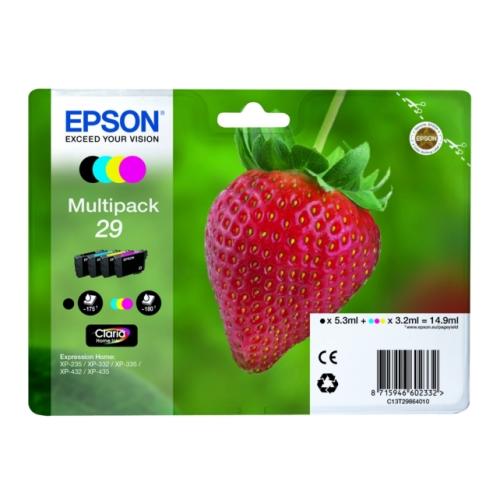 Epson Tintenpatrone schwarz / Cyan / magenta / gelb (C13T29864012 / 29) (Multipack)