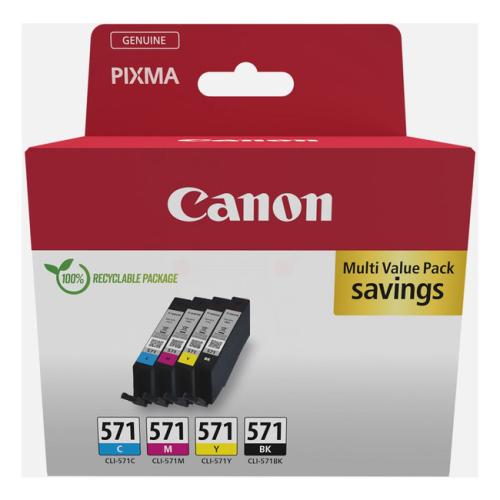 Canon Tintenpatrone schwarz / Cyan / magenta / gelb (0386C005 / CLI571) (Multipack)