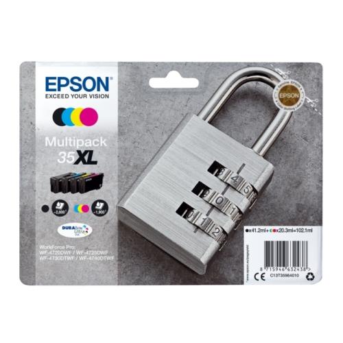 Epson Tintenpatrone schwarz / Cyan / magenta / gelb (C13T35964010 / 35XL) (Multipack, hohe Kapazität)