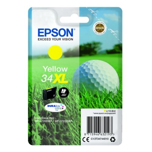 Epson Tintenpatrone gelb (C13T34744010 / 34XL) (hohe Kapazität)