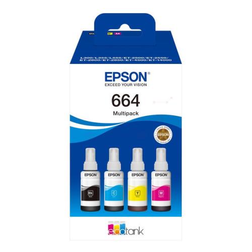 Epson Tintenpatrone schwarz / Cyan / magenta / gelb (C13T664640 / 664) (Multipack)