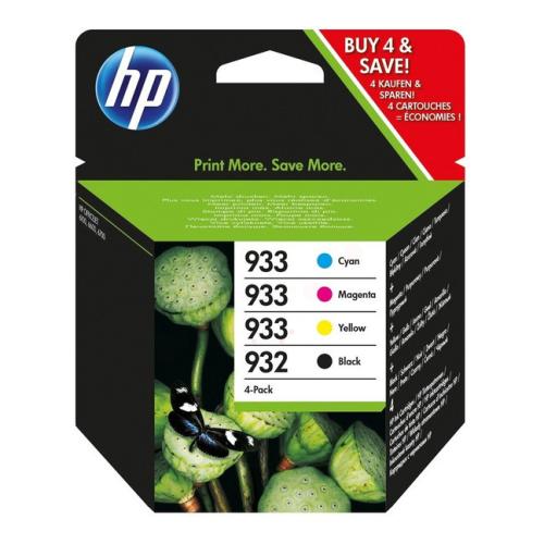 HP Tintenpatrone schwarz / Cyan / magenta / gelb (6ZC71AE / 932933) (Multipack)