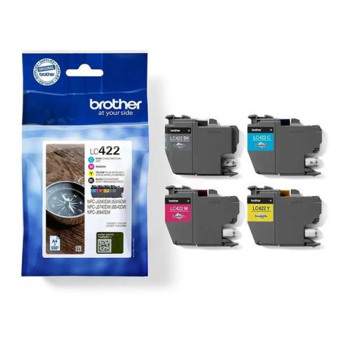 Brother Tintenpatrone schwarz / Cyan / magenta / gelb (LC422VAL /) (Multipack)