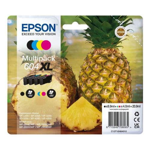 Epson Tintenpatrone schwarz / Cyan / magenta / gelb (C13T10H64010 / 604XL) (Multipack, hohe Kapazität)