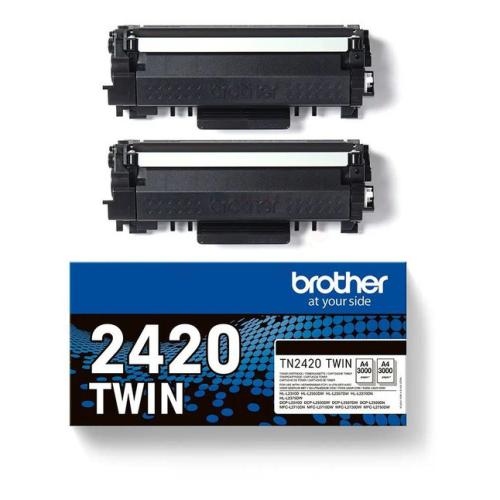 Brother Toner schwarz (TN2420TWIN /) (Doppelpack)