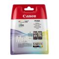 Canon Tintenpatrone schwarz / Farbe (2970B010 / PG510+CL511) (Doppelpack, Multipack)